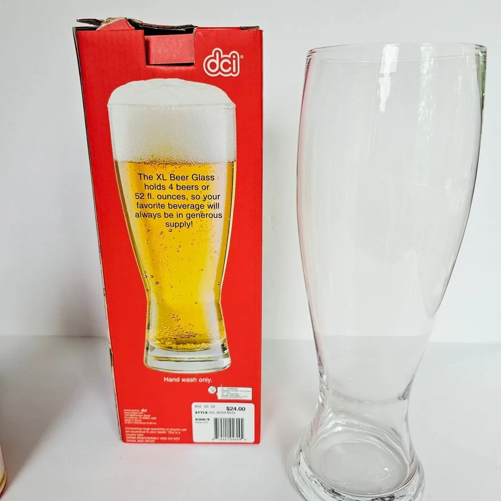 NEW XL Beer Glass & Beer Prescription Drink Kooler Koozies Novelty Barware Gift